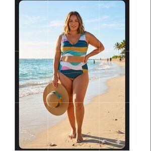 Nani Swimwear Switch V Crop MultiColored Bikini Set XXL